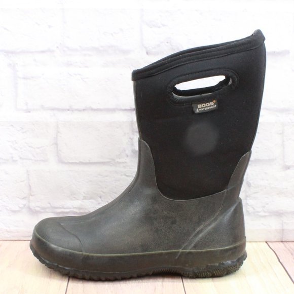 Bogs Other - Bogs Classic High Handles Black Rubber Insulated Waterproof Winter Boots Size 6